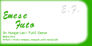 emese futo business card