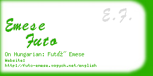 emese futo business card